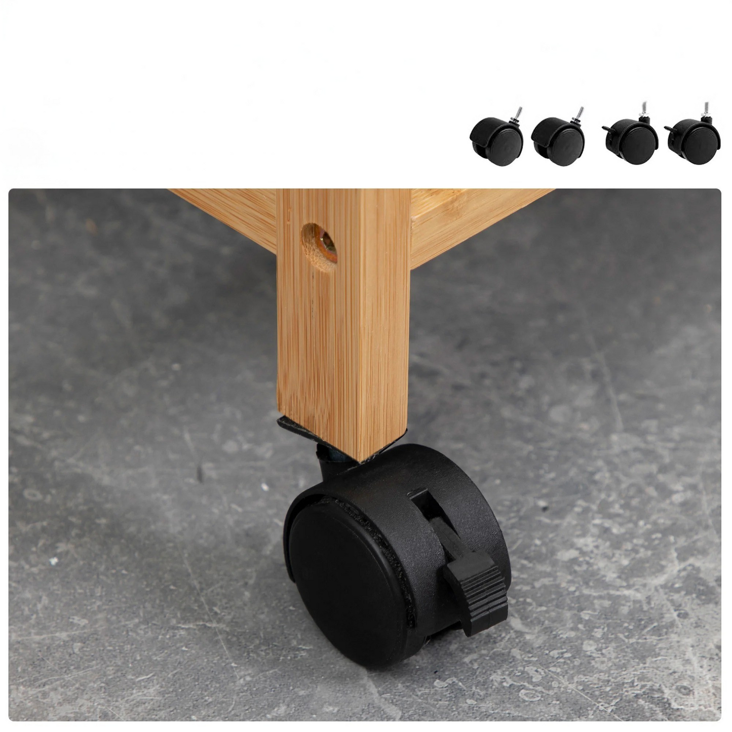 BambooEase Korg – Avtagbar bambus tvättkorg