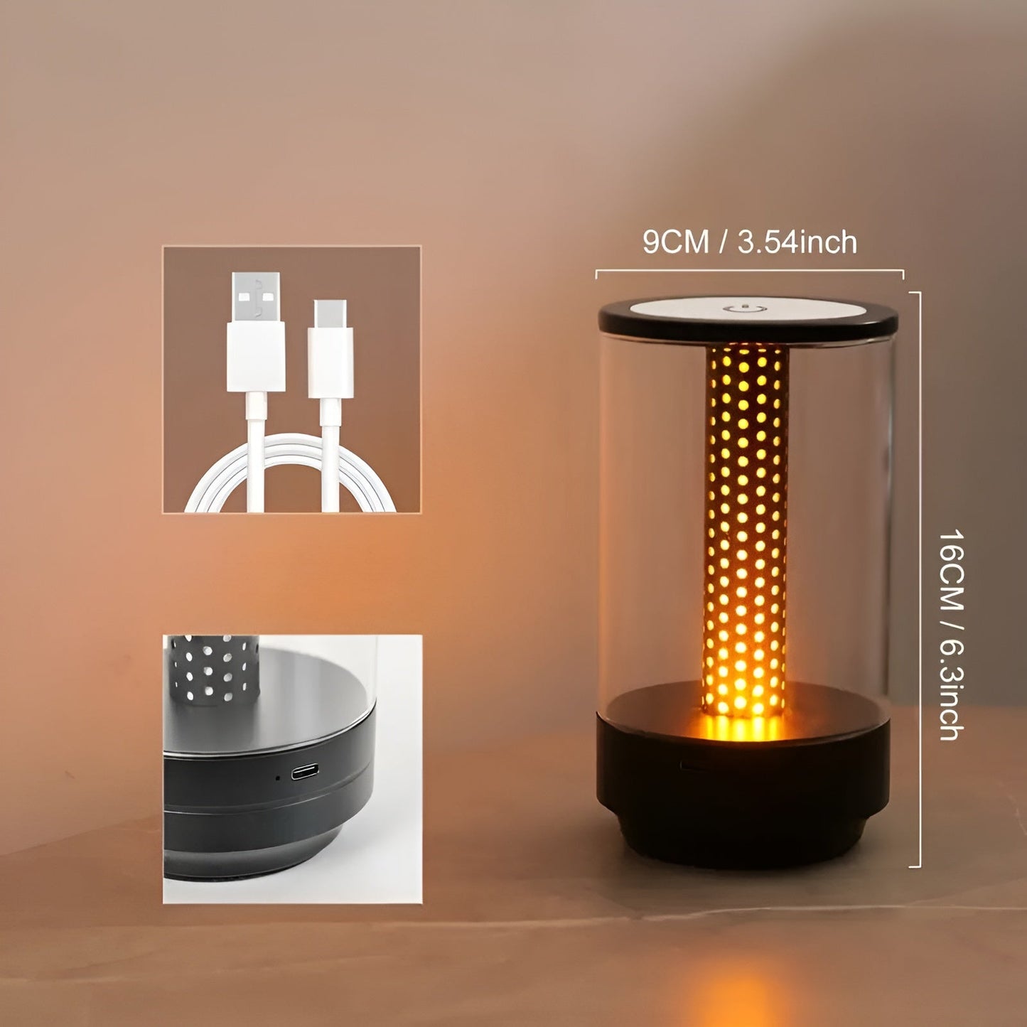 LED-bordlampa med touch – Varm stämningsljus för mysiga kvällar