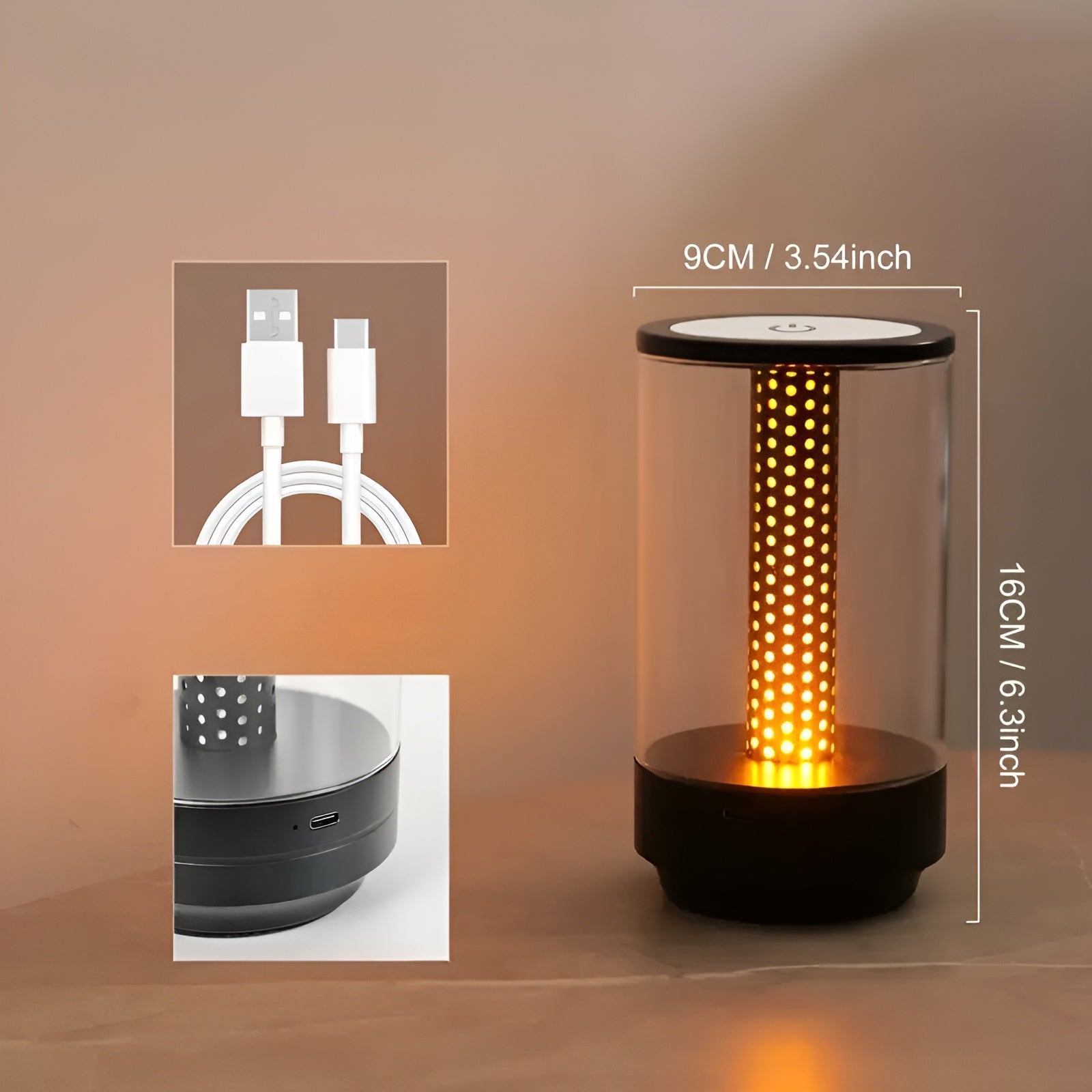 LED-bordlampa med touch – Varm stämningsljus för mysiga kvällar