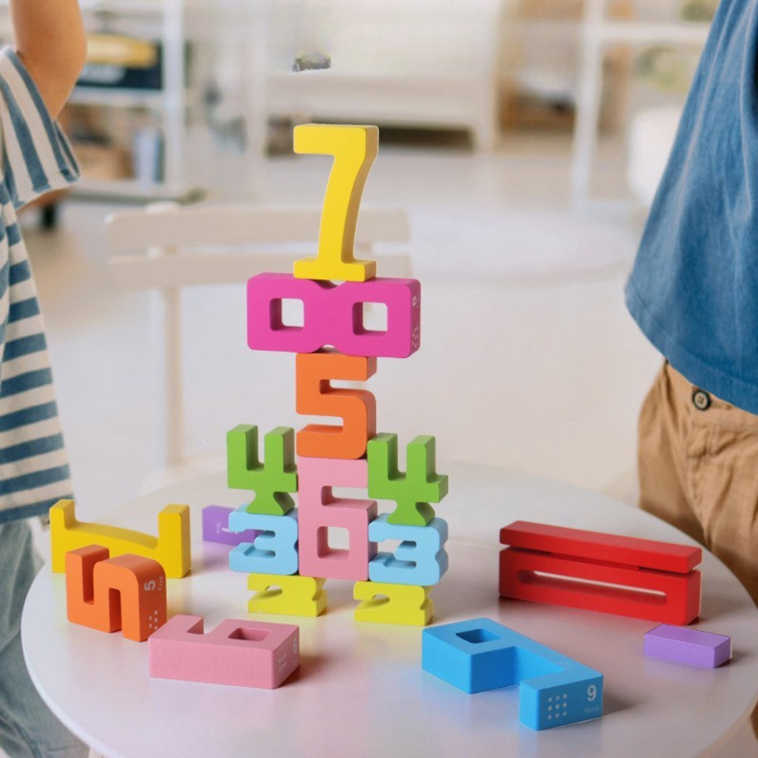 Utbildningsblock för matematik och siffror