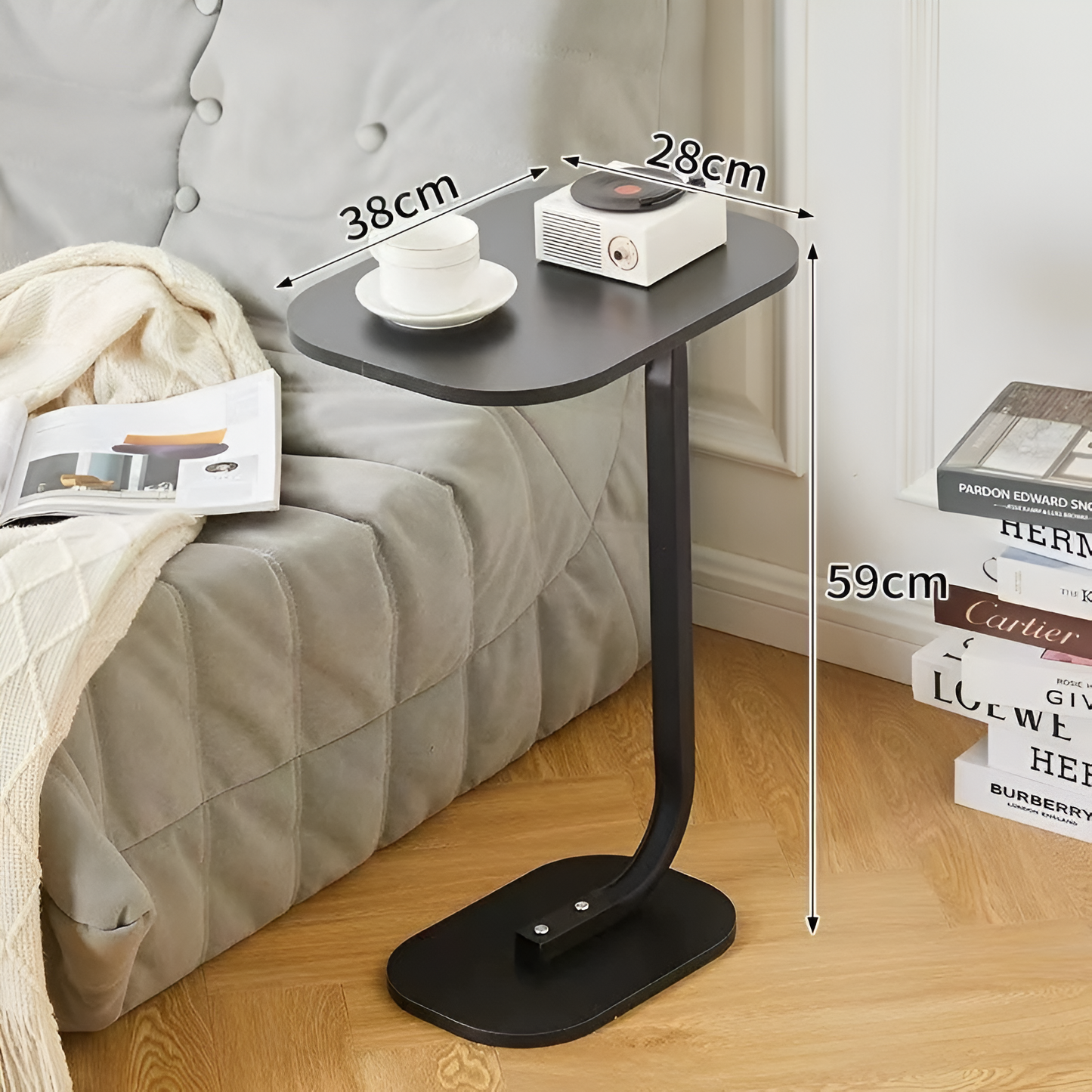 MinimalistCorner Bord – Minimalistisk C-formad sidobord