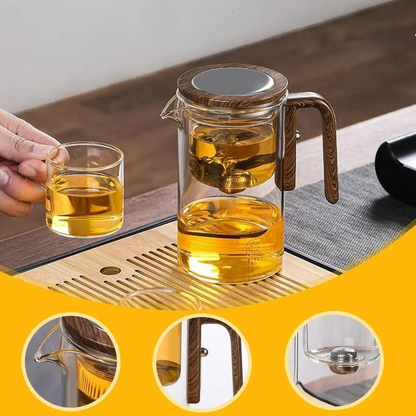 TranquilSip Tekanna – Magnetisk Växel Filter Glas Teapot