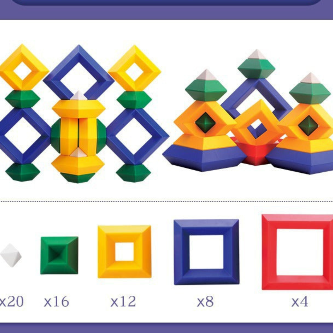 Montessori Pyramid Byggblock Lektsak