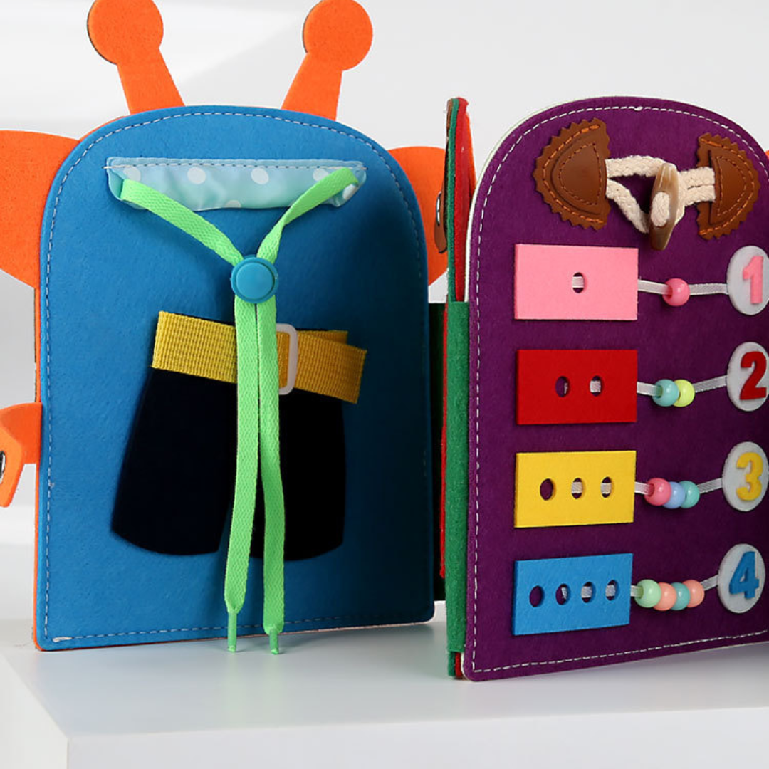 Montessori Lärande och Aktivitetsbok i Giraffdesign