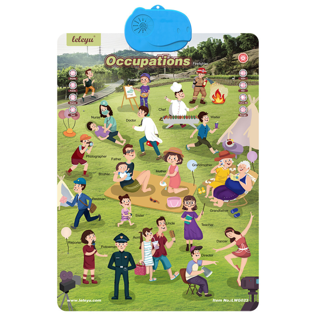 Prata engelska lärande tavla för barn