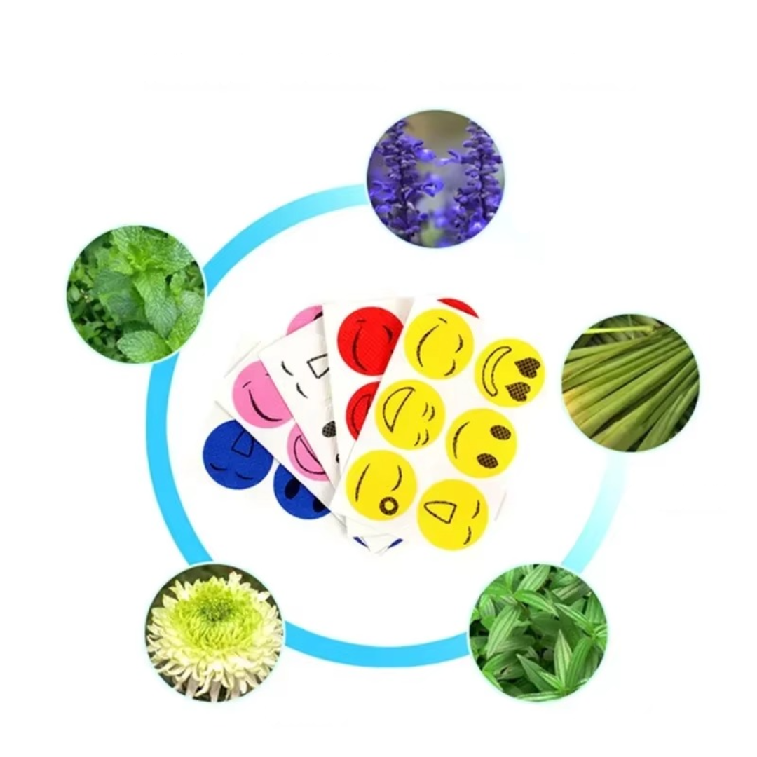 Naturliga myggavvisande klistermärken för barn och bebisar (100 st)