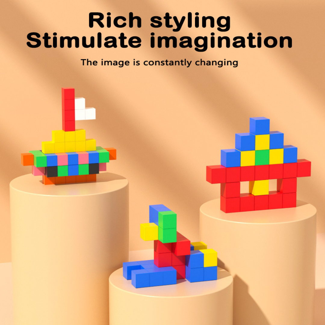 Barnsäker Montessori magnetisk kubleksak