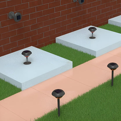 Solarlampor för utomhusbruk – 2 stycken LED trädgårdsbelysning med skymningssensor | Automatiskt på/av