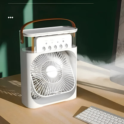 Mobil Klimagerät med fläkt &amp; luftrenare – 3-i-1 med LED-stämningsljus