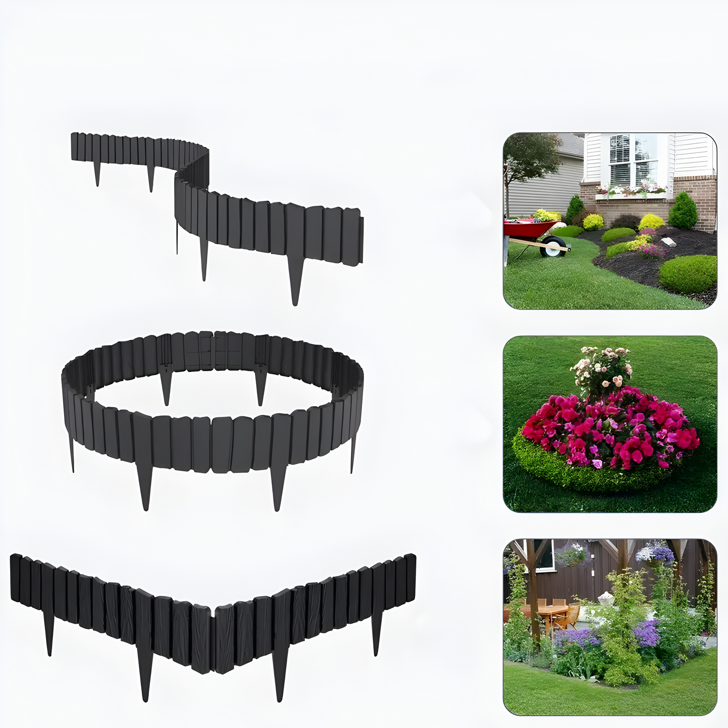 TerraEdge - Gräskanter Plast med Pålar