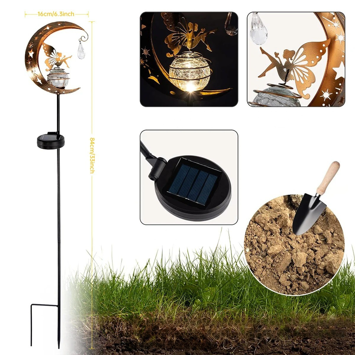 StellaGuardian Light - Vattentät Månfé-ljussolarljus