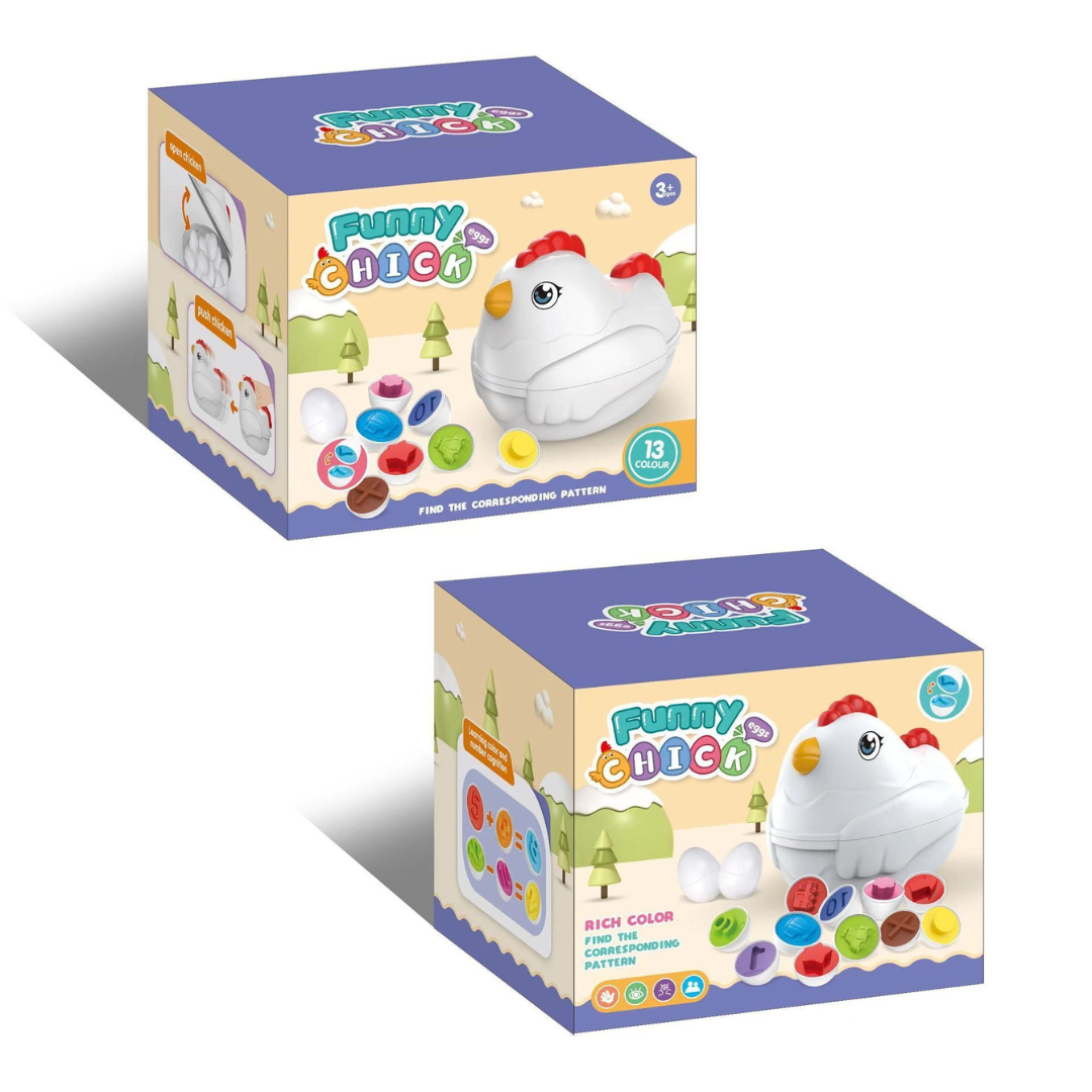 Färg form utbildningsleksak äggskal