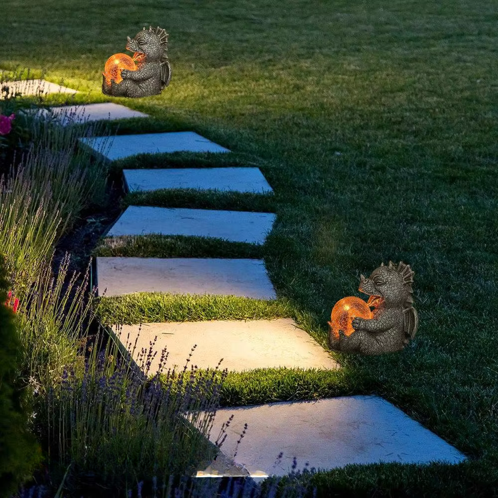 DragonHaven Lampa - Drakskulptur LED-bordslampa