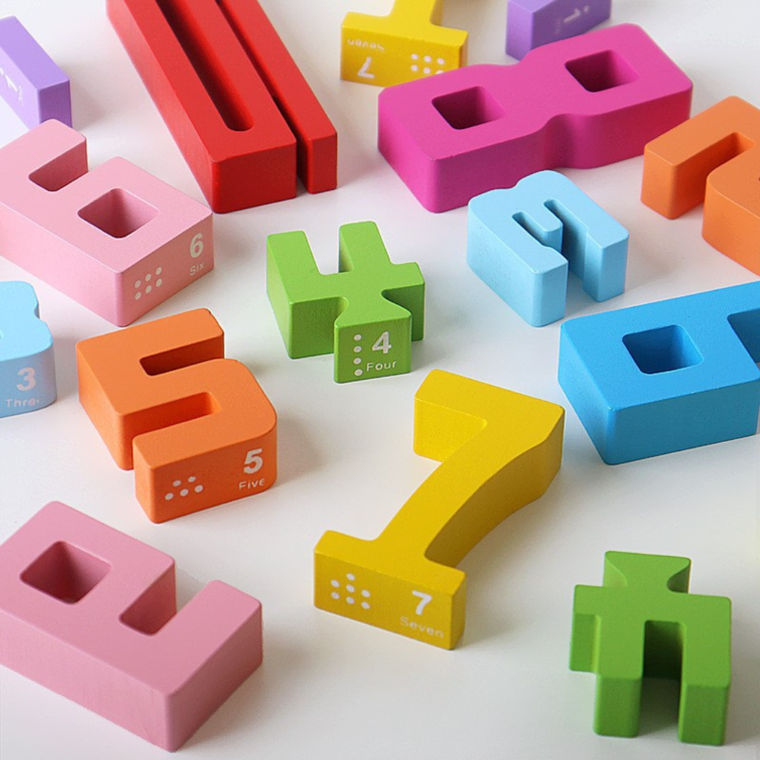 Utbildningsblock för matematik och siffror