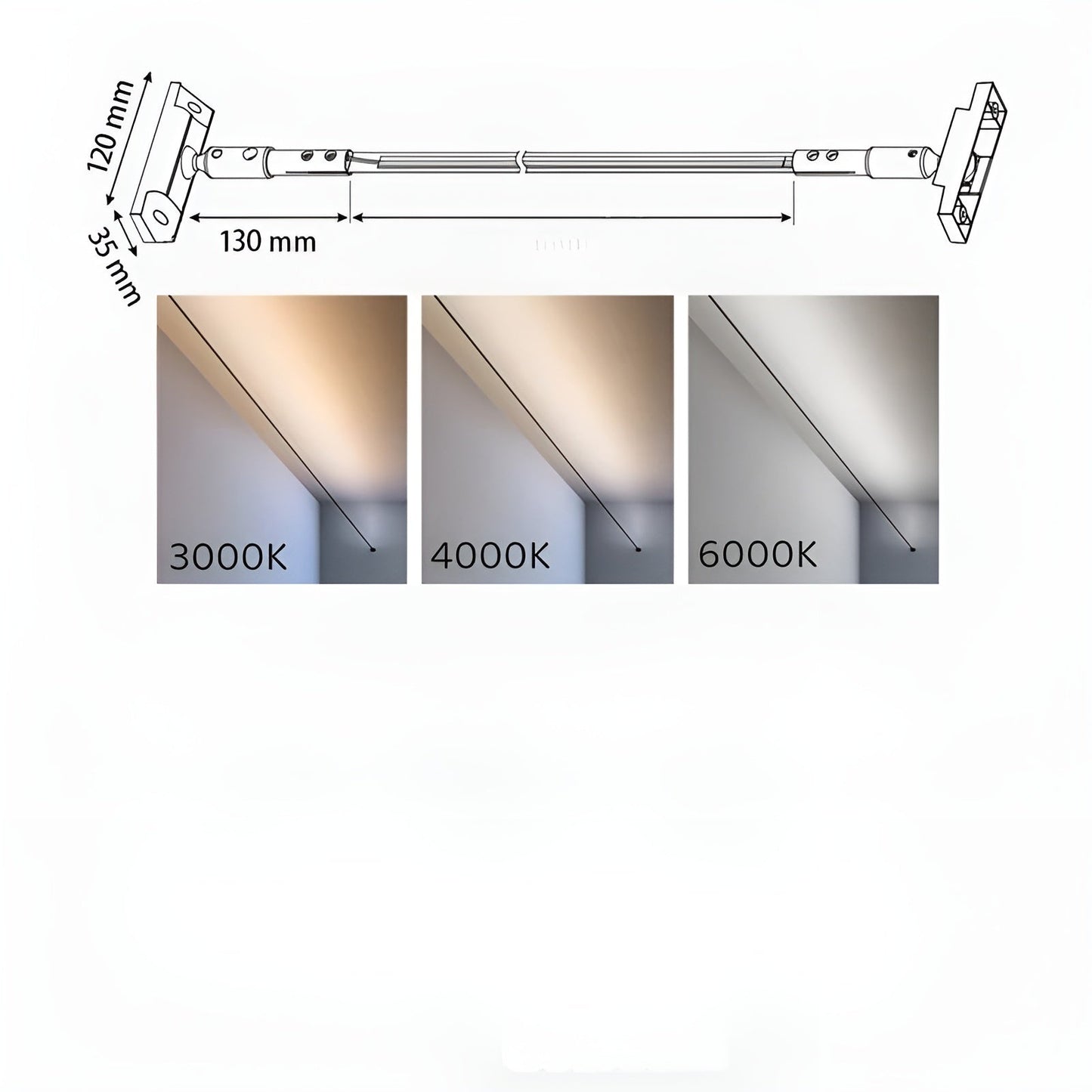 LED-vägglampa i linjärt design – Slank design i stål | För vardagsrum och sovrum