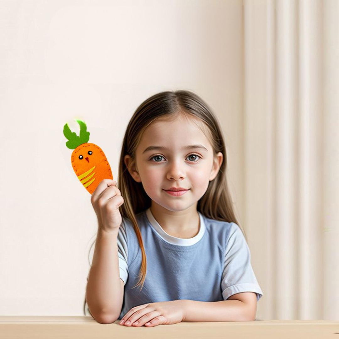 Säker DIY filt djur sy set