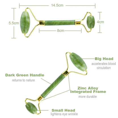 Instant Glow Gua Sha &amp; Jade Roller Set | För strålande hud och naturlig avslappning