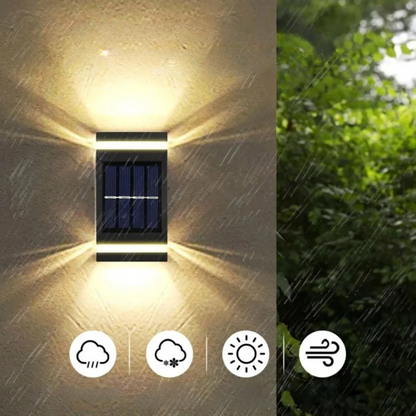AuraSolar Light - Vattentät soldriven vägglampa