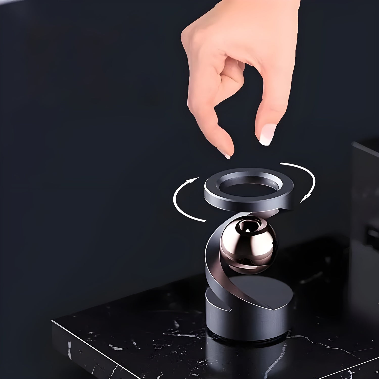 FidgetOrbit Gyroskop - Dekorativt Metall-Gyroskop