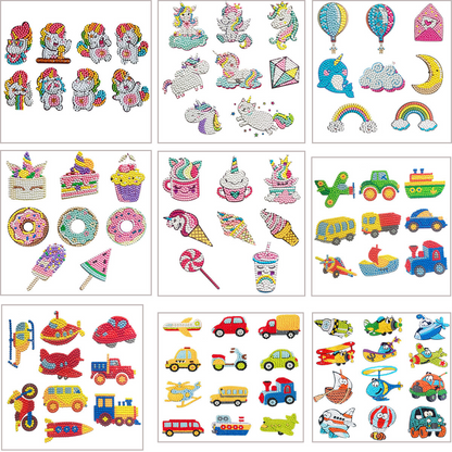 DIY klistermärke tecknad diamantmålning