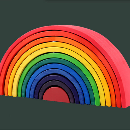 Montessori färgglada trä byggklossar