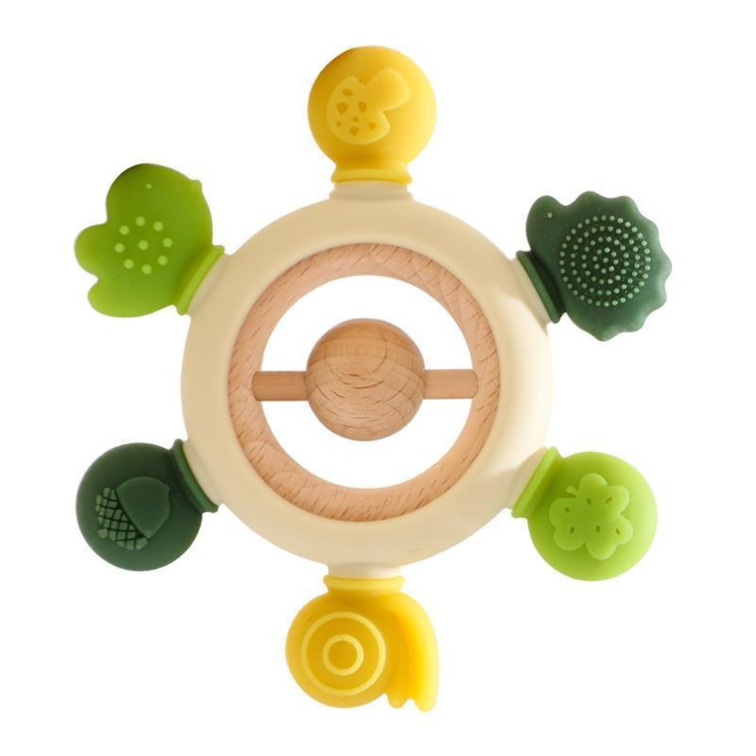 Baby Bit Toy Manufactured from Wood and Silicone