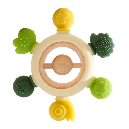 Baby Bit Toy Manufactured from Wood and Silicone