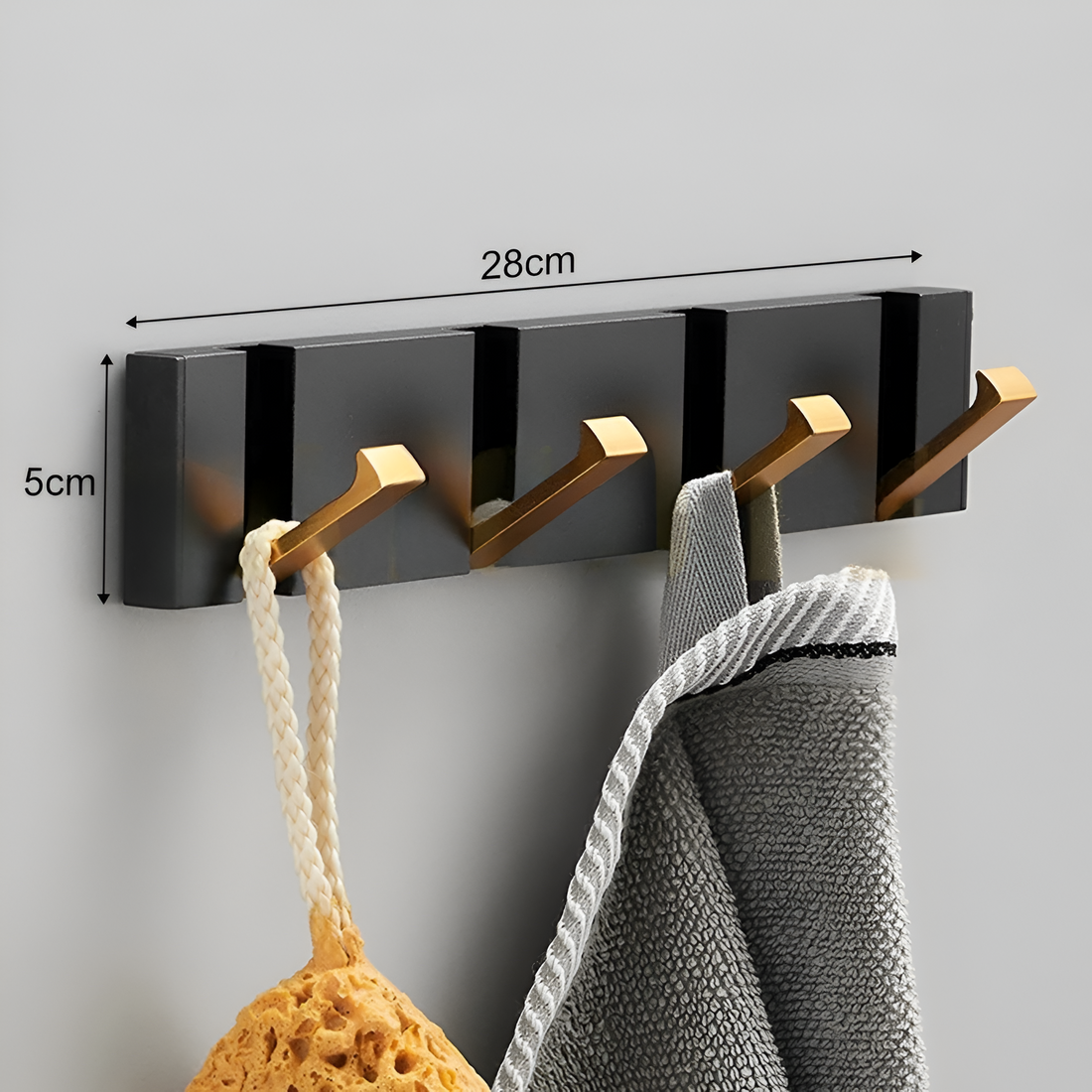 LuxeGrip Hook – Fällbar 2-vägs-installation väggkrok