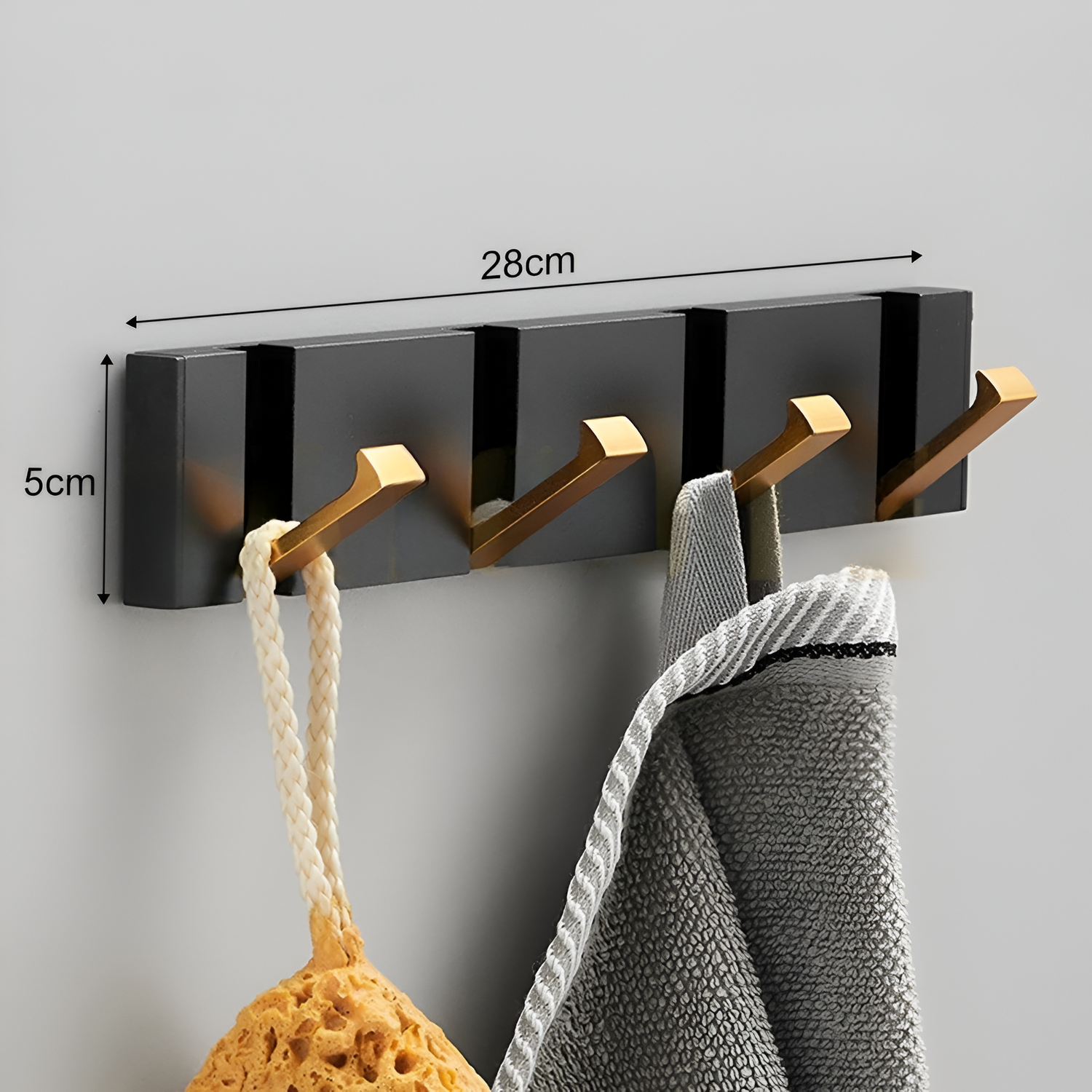 LuxeGrip Hook – Fällbar 2-vägs-installation väggkrok