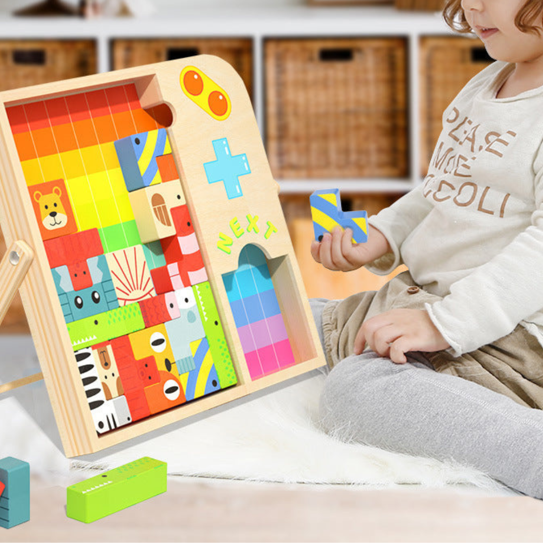 Trä Tetris pusselspel