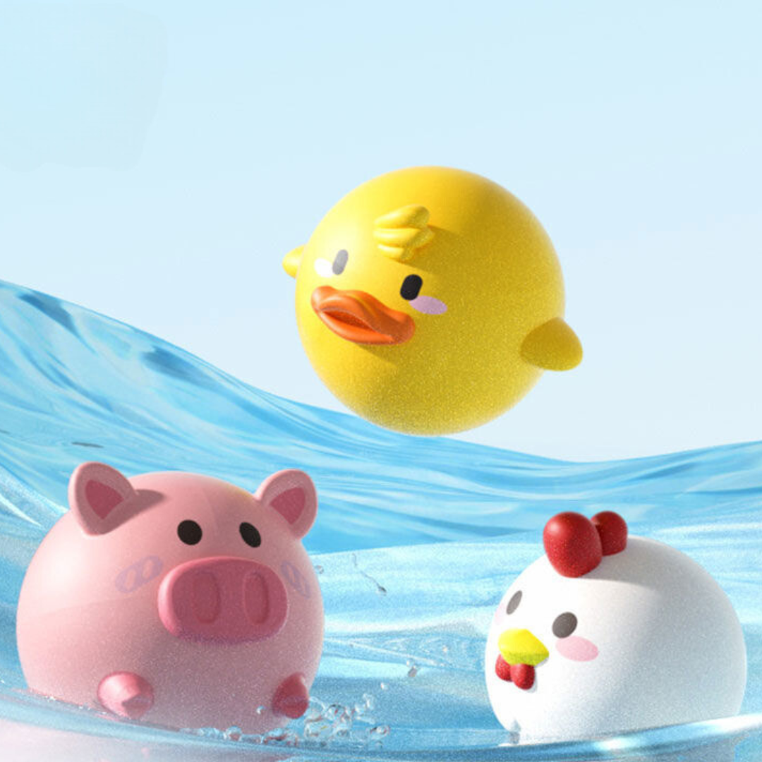 Självlysande badleksak med håv