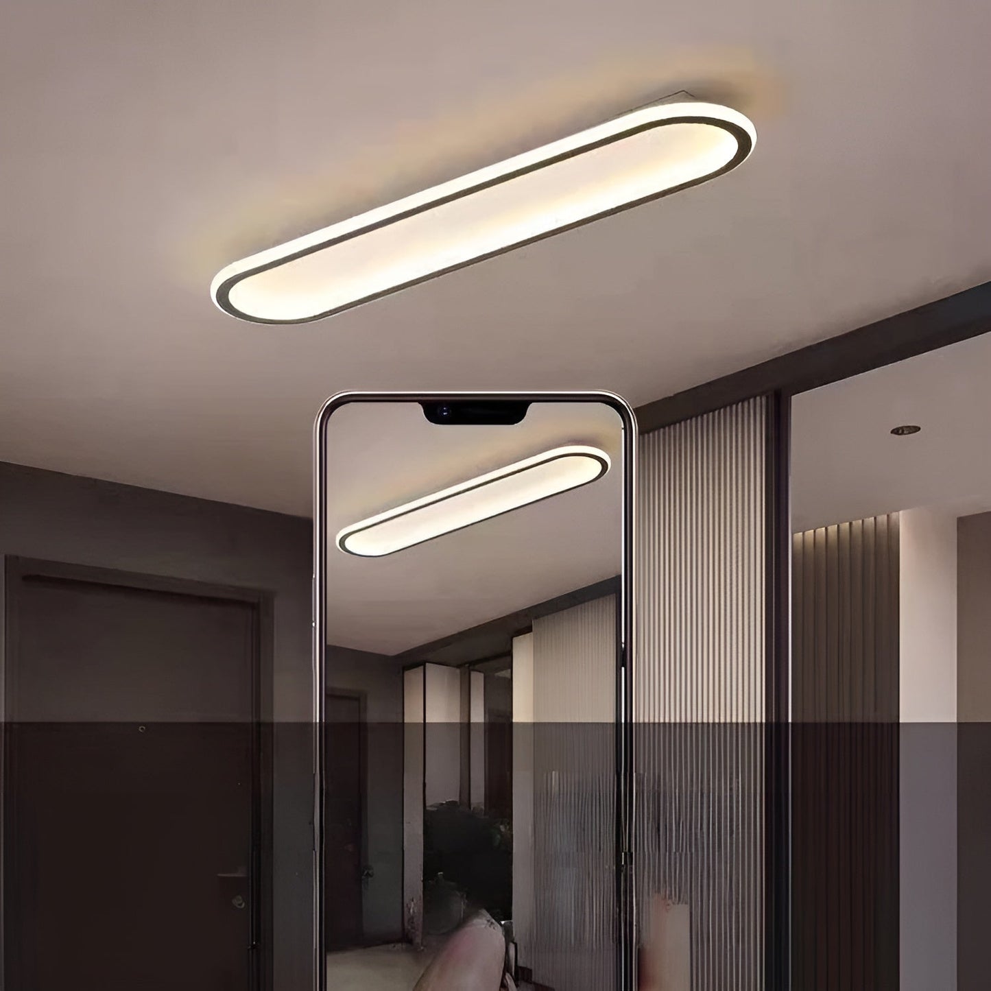 LED-taklamps i oval form – Elegant modern design för hall och entréområde