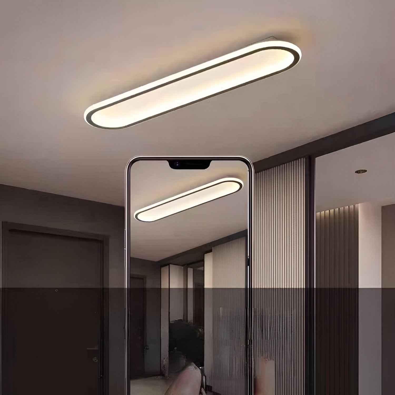 LED-taklamps i oval form – Elegant modern design för hall och entréområde