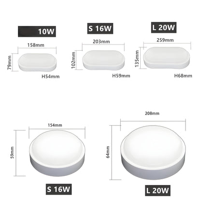 OvalShine Light - Modern Vägglampa med Ytmontering och LED-belysning