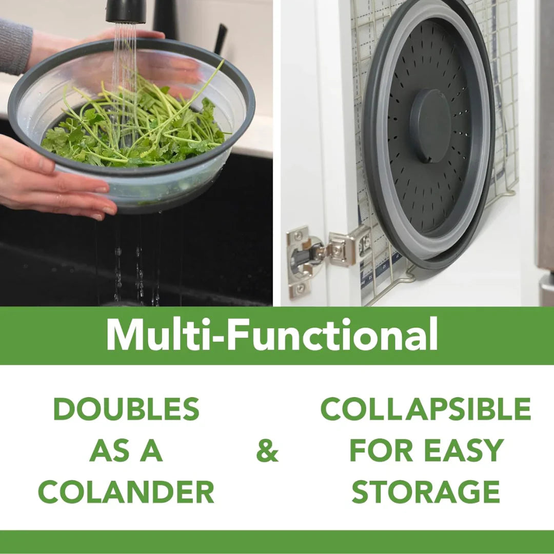 Fällbar silikon mikrovågsugn stänkskydd lock