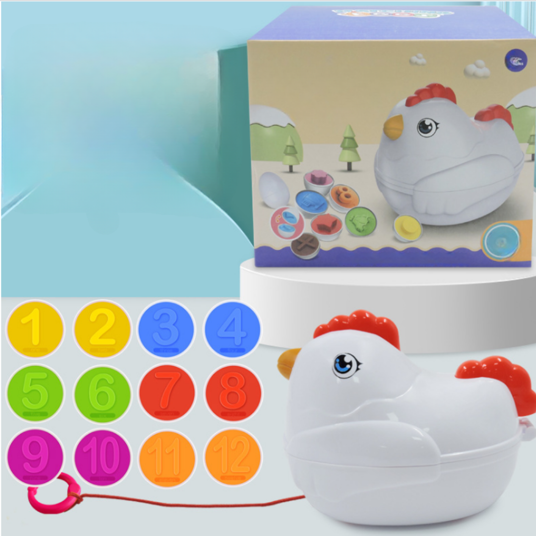 Färg form utbildningsleksak äggskal