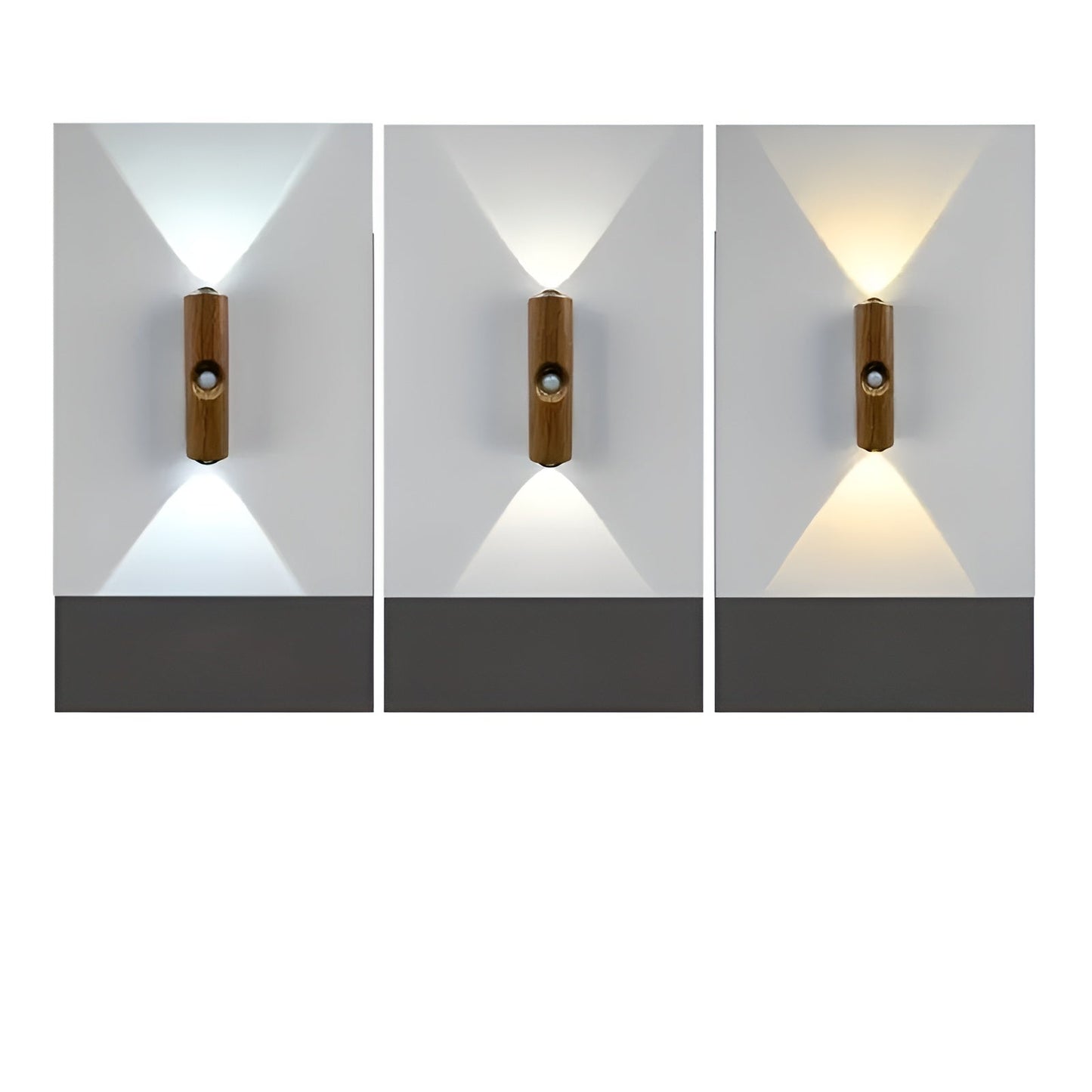 LED-nattljus med rörelsesensor (6-pack) - Dimmbar & RGB | USB-laddning, 3 ljusfärger, Perfekt för hall, trappa & vardagsrum