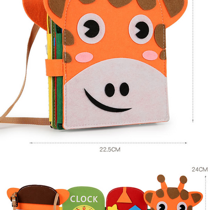 Montessori Lärande och Aktivitetsbok i Giraffdesign