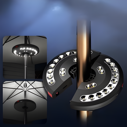 GlowShade Disc - Terrassparasol-lampa med 3 ljusstyrkenivåer