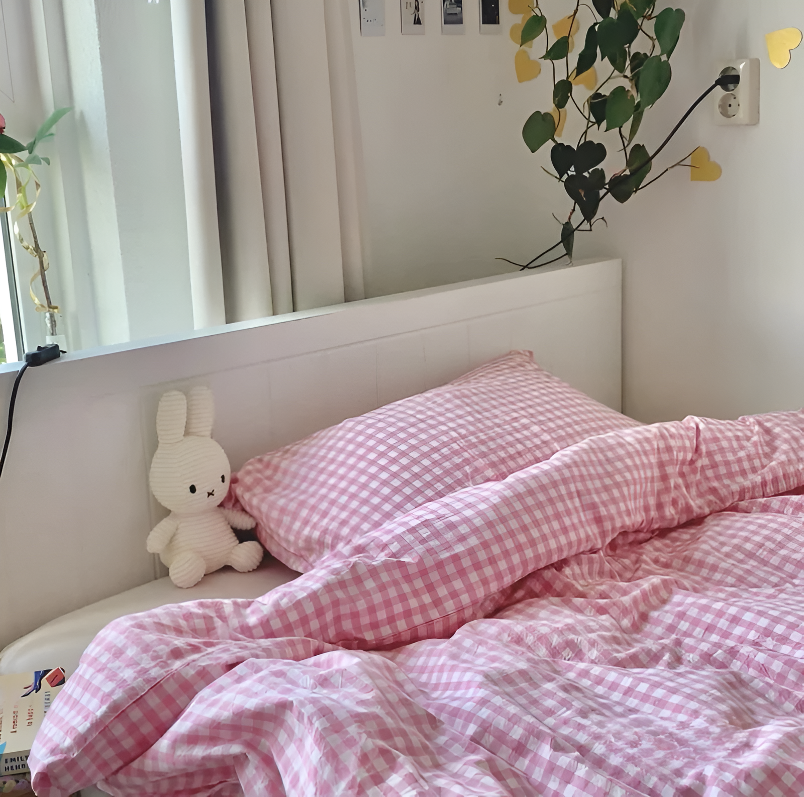 LunaVeil Sängkläder - Bomull Ginghan Stil Täcke Set