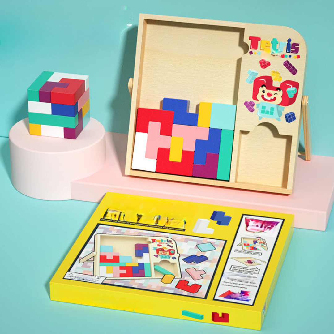 Trä Tetris pusselspel