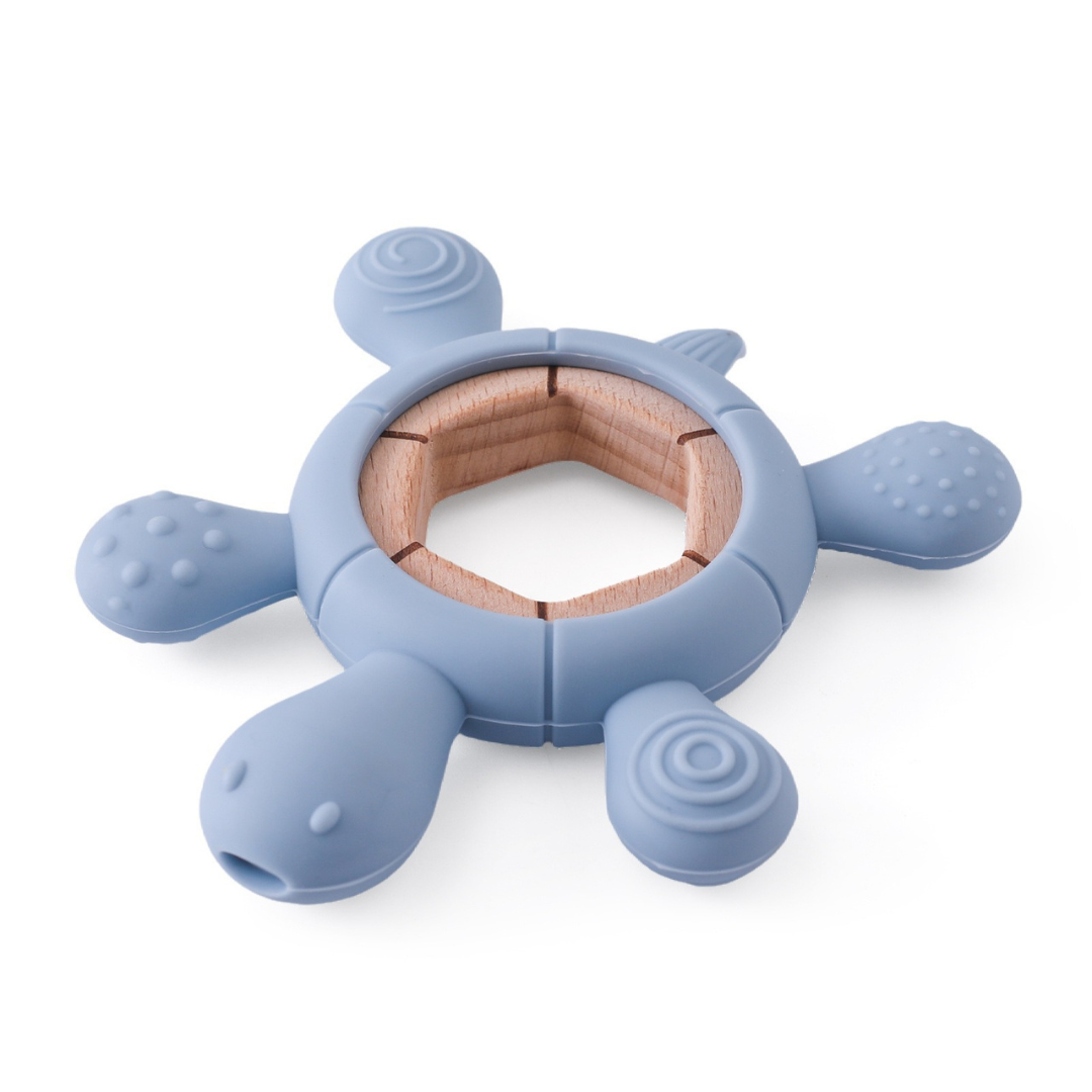 Baby Bit Toy Manufactured from Wood and Silicone