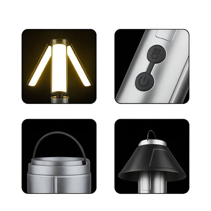 LED Campinglampa med USB – Fällbar &amp; Uppladdningsbar | 270° Svängarm &amp; Flera Ljusstyrkor