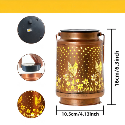 GlowWing Haven - Solar-Hummingbird-Garden Lantern