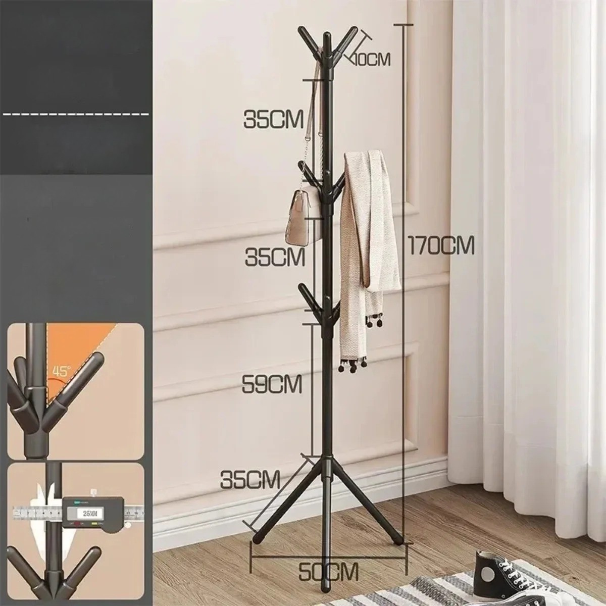 LeafRise Rack – Vertikal klädhängare i grenform