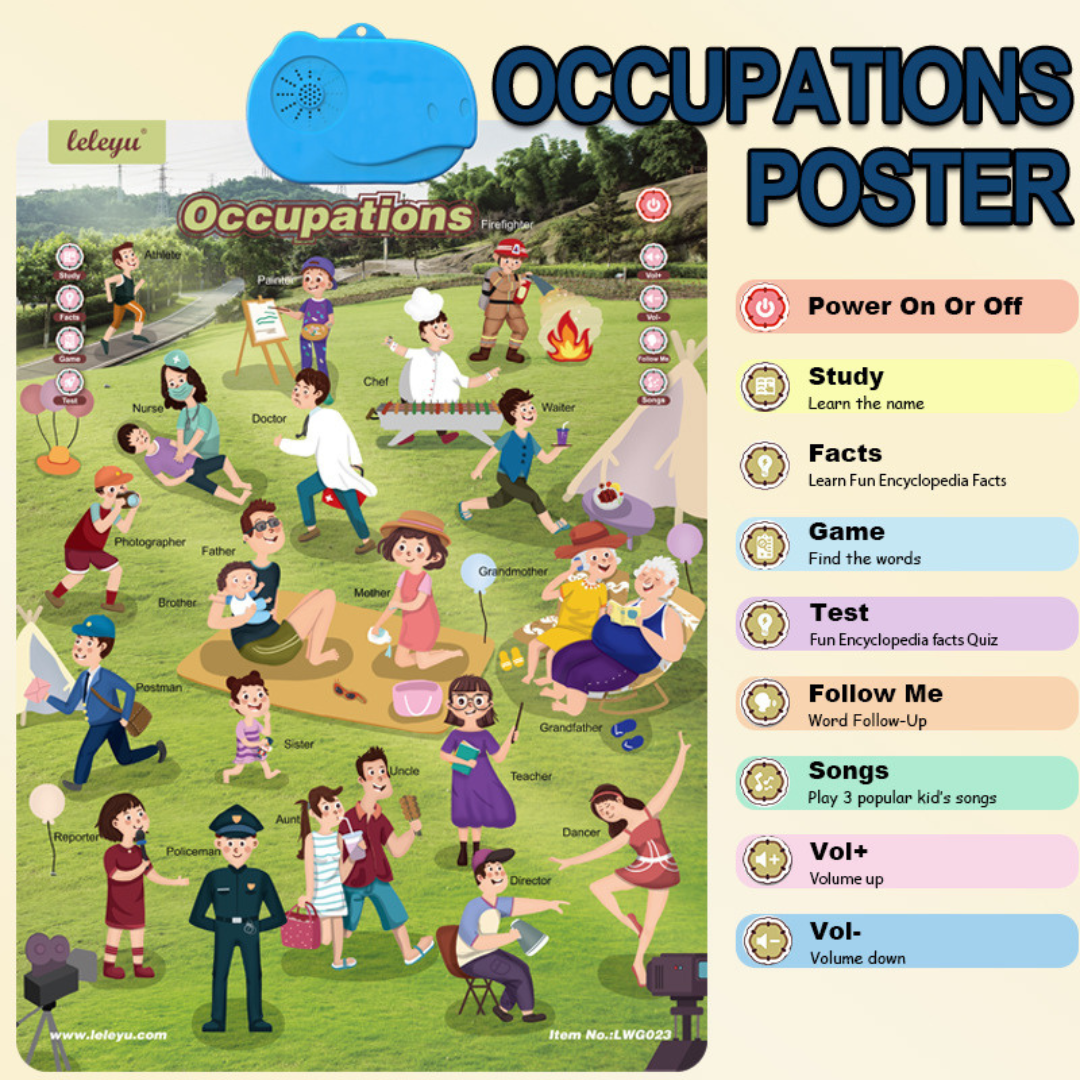 Prata engelska lärande tavla för barn