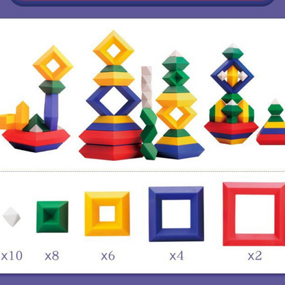 Montessori Pyramid Byggblock Lektsak