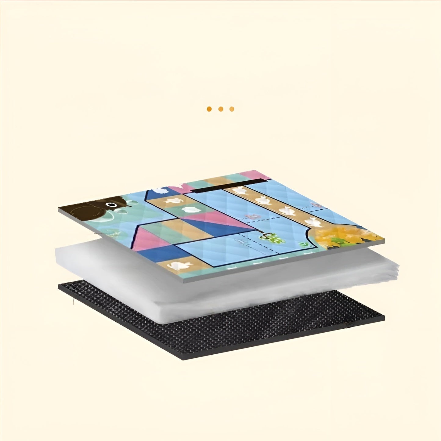 Carvallo Baby-lekmatta Wanderlino | Polstret & Vattentät | För Utomhus & Hemma | Inkl. Bärväska