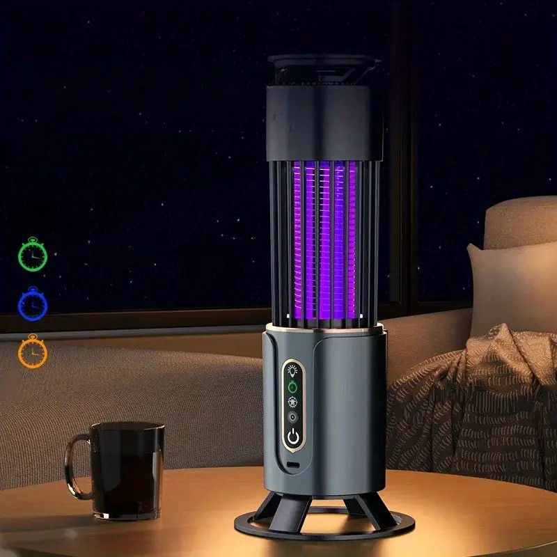 Mygglampa med USB - Återuppladdningsbar och vägg- eller bordsmontering | Inbyggd nattlampa och 3-stegs timer