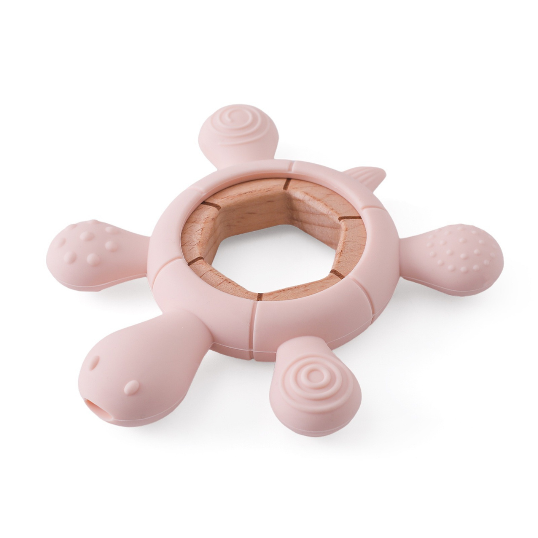 Baby Bit Toy Manufactured from Wood and Silicone